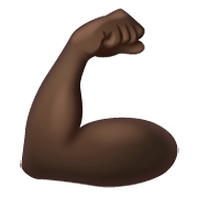 💪🏿 Emoji Bíceps Flexionado: Tono De Piel Oscuro en WhatsApp 2.19.352.