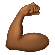 💪🏾 Emoji Bíceps: Pele Morena Escura na WhatsApp 2.19.352.