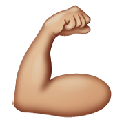 💪🏼 Emoji Bíceps: Pele Morena Clara na WhatsApp 2.19.352.
