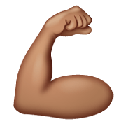 Émoji 💪🏽 Biceps Contracté : Peau Légèrement Mate sur WhatsApp 2.19.352.