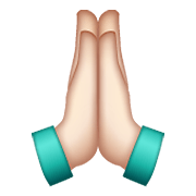 🙏🏻 Emoji Manos En Oración: Tono De Piel Claro en WhatsApp 2.19.352.