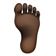 🦶🏿 Emoji Fuß: dunkle Hautfarbe WhatsApp 2.19.352.