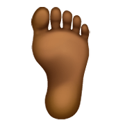 🦶🏾 Emoji Fuß: mitteldunkle Hautfarbe WhatsApp 2.19.352.