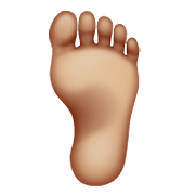 🦶🏼 Emoji Fuß: mittelhelle Hautfarbe WhatsApp 2.19.352.