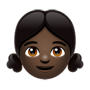 Emoji 👧🏿 Bambina: Carnagione Scura su WhatsApp 2.19.352.