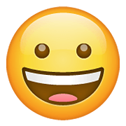 Emoji 😀 Faccina Con Un Gran Sorriso su WhatsApp 2.19.352.
