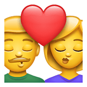 👩‍❤️‍💋‍👨 Emoji sich küssendes Paar: Frau, Mann WhatsApp 2.19.352.