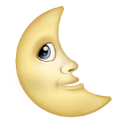 🌜 Emoji Luna De Cuarto Menguante Con Cara en WhatsApp 2.19.352.