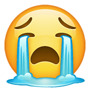 Emoji 😭 Faccina Disperata su WhatsApp 2.19.352.