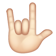 Emoji 🤟🏻 Gesto Ti Amo: Carnagione Chiara su WhatsApp 2.19.352.
