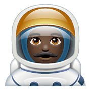 👨🏿‍🚀 Emoji Astronauta Homem: Pele Escura na WhatsApp 2.19.352.