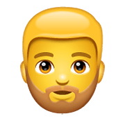 Emoji 🧔 Uomo Con La Barba su WhatsApp 2.19.352.