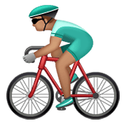 Emoji 🚴🏽‍♂️ Ciclista Uomo: Carnagione Olivastra su WhatsApp 2.19.352.