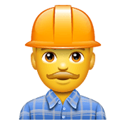 Emoji 👷‍♂️ Operaio Edile Uomo su WhatsApp 2.19.352.