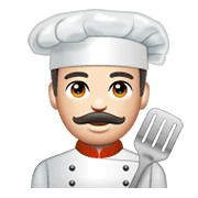 Emoji 👨🏻‍🍳 Cuoco: Carnagione Chiara su WhatsApp 2.19.352.