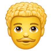 Émoji 👨‍🦱 Homme : Cheveux Bouclés sur WhatsApp 2.19.352.