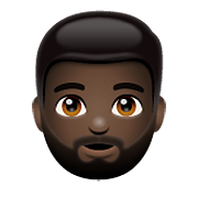 Emoji 🧔🏿 Uomo Con La Barba: Carnagione Scura su WhatsApp 2.19.352.