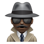 🕵🏿‍♂️ Emoji Detective Hombre: Tono De Piel Oscuro en WhatsApp 2.19.352.