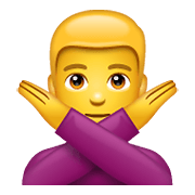 Emoji 🙅‍♂️ Uomo Con Gesto Di Rifiuto su WhatsApp 2.19.352.