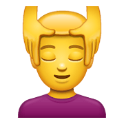 💆‍♂️ Emoji Mann, der eine Kopfmassage bekommt WhatsApp 2.19.352.