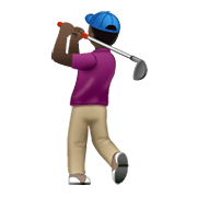 Emoji 🏌🏿‍♂️ Golfista Uomo: Carnagione Scura su WhatsApp 2.19.352.