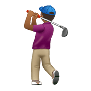 🏌🏾‍♂️ Emoji Homem Golfista: Pele Morena Escura na WhatsApp 2.19.352.
