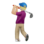 Emoji 🏌🏼‍♂️ Golfista Uomo: Carnagione Abbastanza Chiara su WhatsApp 2.19.352.