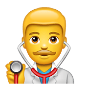 👨‍⚕️ Emoji Homem Profissional Da Saúde na WhatsApp 2.19.352.