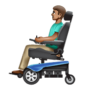 👨🏽‍🦼 Emoji Homem Em Cadeira De Rodas Motorizada: Pele Morena na WhatsApp 2.19.352.