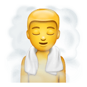 Emoji 🧖‍♂️ Uomo In Sauna su WhatsApp 2.19.352.