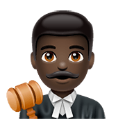 👨🏿‍⚖️ Emoji Juiz: Pele Escura na WhatsApp 2.19.352.