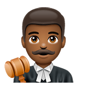 👨🏾‍⚖️ Emoji Juez: Tono De Piel Oscuro Medio en WhatsApp 2.19.352.