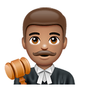 👨🏽‍⚖️ Emoji Juiz: Pele Morena na WhatsApp 2.19.352.
