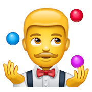 Emoji 🤹‍♂️ Giocoliere Uomo su WhatsApp 2.19.352.