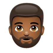 Emoji 🧔🏾 Uomo Con La Barba: Carnagione Abbastanza Scura su WhatsApp 2.19.352.