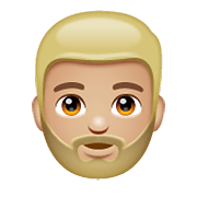 🧔🏼 Emoji Mann: mittelhelle Hautfarbe, Bart WhatsApp 2.19.352.