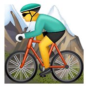 Emoji 🚵‍♂️ Ciclista Uomo Di Mountain Bike su WhatsApp 2.19.352.