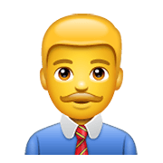 Emoji 👨‍💼 Impiegato su WhatsApp 2.19.352.
