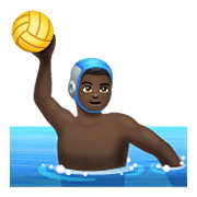 🤽🏿‍♂️ Emoji Homem Jogando Polo Aquático: Pele Escura na WhatsApp 2.19.352.