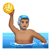 🤽🏽‍♂️ Emoji Hombre Jugando Al Waterpolo: Tono De Piel Medio en WhatsApp 2.19.352.