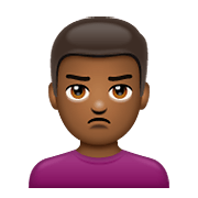 🙎🏾‍♂️ Emoji Homem Fazendo Bico: Pele Morena Escura na WhatsApp 2.19.352.