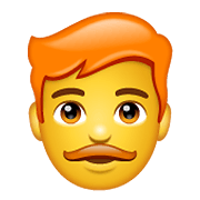 Emoji 👨‍🦰 Uomo: Capelli Rossi su WhatsApp 2.19.352.