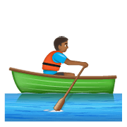 🚣🏾‍♂️ Emoji Mann im Ruderboot: mitteldunkle Hautfarbe WhatsApp 2.19.352.