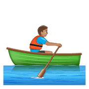 🚣🏽‍♂️ Emoji Mann im Ruderboot: mittlere Hautfarbe WhatsApp 2.19.352.