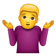 Emoji 🤷‍♂️ Uomo Che Scrolla Le Spalle su WhatsApp 2.19.352.