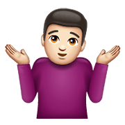🤷🏻‍♂️ Emoji Homem Dando De Ombros: Pele Clara na WhatsApp 2.19.352.