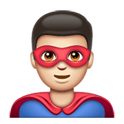 🦸🏻‍♂️ Emoji Homem Super-herói: Pele Clara na WhatsApp 2.19.352.