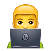 Émoji 👨‍💻 Informaticien sur WhatsApp 2.19.352.