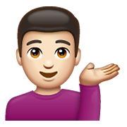 Emoji 💁🏻‍♂️ Uomo Con Suggerimento: Carnagione Chiara su WhatsApp 2.19.352.