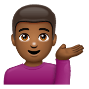 💁🏾‍♂️ Emoji Empleado De Mostrador De Información: Tono De Piel Oscuro Medio en WhatsApp 2.19.352.